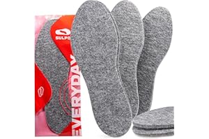 SULPO 3 Paia Solette Invernali - Morbide e Confortevoli - Extra-Spesse in Feltro Sintetico per il Clima Freddo - Solette Isolanti e Termiche per l'Autunno e l'Inverno - Taglie 43