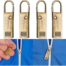 Linguette Metalliche Per Riparazione Zip - 24 Pezzi Per Cerniere Di Giacche, Borse, Zaini, In Lega Di Zinco