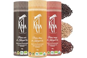 ‎KHLA Khla - 3 Kampot Pepper Gift Set - Black, White, Red Kampot Peppercorns Set - 3 x 120 g - Gourmet Spice Set - Gift Idea for Men and Women - Christmas, Birthday - From Cambodia