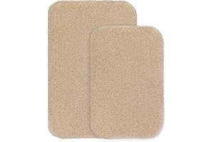 Halkfri badmatta 2-pack förtjockad badrumsmatta för badrum absorberande ultramjuk badrumsmatta fluffig mikrofiber sängmatta g