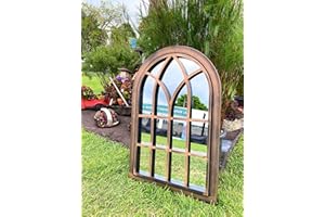 Marissa's Garden & Gift - Bronze with black touch Outdoor/Indoor lightweight any weather mirror 76cm x 51cm x 4cm