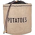 Natural Elements Potato Bag with Blackout Lining, Potato Storage Bag, Hessian, 24 x 24 cm, Brown
