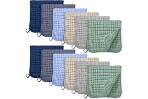 Unnivoll Chusteczki muślinowe dla niemowląt, 12 sztuk, 50 x 27 cm, 100% bawełna, pieluchy muślinowe, 6-warstwowe, chłonne pieluchy materiałowe, dla chłopców i dziewczynek, miękkie, oddychające,