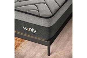 WOOLY BEDDING Matelas Wooly Level 160x200 cm - Hauteur 30 cm - Mousse à mémoire de Gel rafraîchissante - Thermorégulant - Mousse HR - Haute Densité - Laine - Latex 70 - Sommeil Réparateur - Confort Ferme