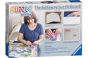 Ravensburger - Zubehör für Kinder- und Erwachsenenpuzzles 17971 - Faltbare Puzzleschale aus Pappe - Befestigungsklammern - Für Puzzles bis 1000 Teile - Zusammenbauen, Zusammenbauen, Aufbewahren