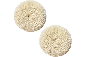 Sisha-A Wool Polishing Pads, 2 Pack 7" (180mm) Buffing Pads with Hook and Loop Back for Compound, Cutting & Polishing, 100% Natural Wool, Thick and Aggressive
