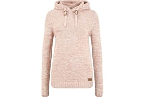 OXMO Philla Damen Strickpullover Grobstrick Pullover Mit Kapuze