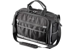 Amazon Basics Electrician's Tool Bag, 50 Pocket, Black & Gray
