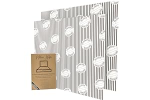 Kitchen Helpis® 2X Dunstabzugshaube Flachfilter, 57x54cm, 1mm dick, Universal zuschneidbar, mit Sättigungsanzeige, starke Filterleistung, 100% kompostierbar, Abzugshaube Filter