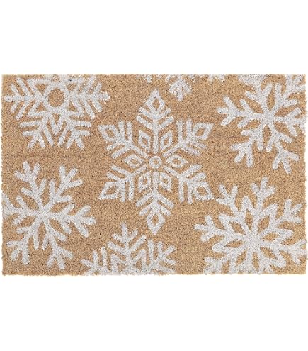 Paillasson De Noël Motif Renne 60x40 Cm - Tapis D'Entrée Antidérapant, Facile à Nettoyer - Pour Porche, Salon