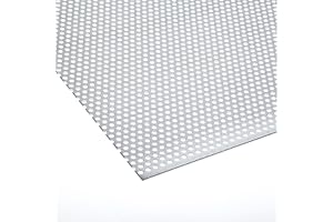 Bestell_dein_lochblech Perforerad plåt, galvaniserad RV 5-8 stål, förzinkad 1,0 mm, individuellt snitt anpassat till mått, nyhet, billig (1 000 x 400 mm)