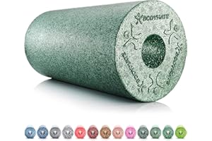 BODYMATE Rouleau de Massage fascias Standard L30cm Ø15cm dureté Moyenne + E-Book Gratuit - Midnight Green