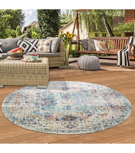 Paco Home Buiten Vloerkleed Tapijt Voor Binnen En Buiten Balkon Terras Keuken Tapijt Wasbaar In Wasmachine Boho Eenkleurig, Maat:160x220 cm, Kleur:Beige