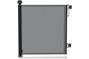 CSL - Schutzgitter Treppe Baby – Baby Schutzgitter für Treppen und Türen – bis zu 180 cm – Kindersicheres Absperrgitter – Treppenschutzgitter ausziehbar - Sicherheitsgitter Safety Gate