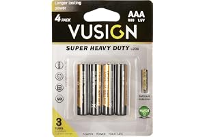 Deli EL206 Super Heavy Duty AAA Batteries – R03, 4pcs, Long-Lasting & Durable – Black