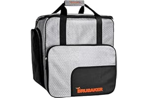 Brubaker SuperTec - Borsa Porta Scarponi da Sci Borsa da Casco con portascarpe - Arancione Argentato