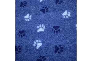 MerryMaple Veterinary Bedding ® Luxury High Density Paws Vet Pet Bed Pro Non Slip Machine Wash and Sizes. (76 x 50 (30" x 20"), HD Ocean Blue Duo Paws)