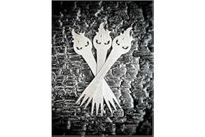 RUKAUF Aganjok Pommesgabeln aus Edelstahl 4 Stück - Wiederverwendbare und nachhaltige Pommespieker - Metallgabeln - aus rostfreiem Edelstahl - Made in Germany