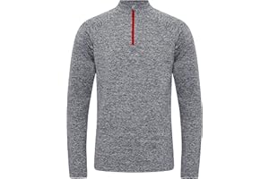 Sundried Men's Half Zip Long Sleeve Top Best For Running Gym Fitness Pullover Zip Top For Men