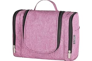 B.PRIME – kosmetyczka Classic XL fioletowa – torba na kosmetyki premium o dużej pojemności, do zawieszenia – wymiary 28 x 13 x 22 cm