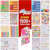 colortouch Planner Sticker Set - 1500+ Adet &Ccedil;ıkartma - Takvim, Ajanda, G&uuml;nl&uuml;k, Planlayıcı, Not Defteri, Journal i&ccedil;in D&uuml;zenley