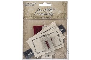 Tim Holtz idea-ology Ventajas Idea de rastrillos, 14 Unidades, Chatarra Cosida, talla única