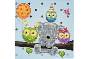 CRYSTAL ART- Kit Carte à diamanter, CCKA19, A169-Birthday Friends, 18x18cm