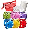Kit Pannolini Lavabili Neonato con Inserti Assorbenti di bambù - Pannolino Riutilizzabili per Neonati - Rollo de Velo Biodegr