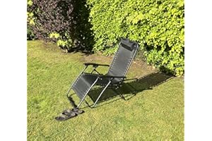 Redwood Leisure Textilene Reclining Chair - Black
