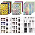 FUSIGO Fishing Lure Sticker and Fish Eyes, 342Pcs Holographic Adhesive Flash Lure Tape 3D 4D 5D Realistic Fishing Lure Eyes for Fishing Lure Making DIY Crafts Tool