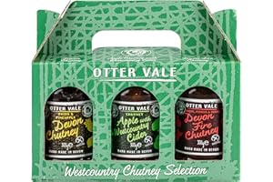 Otter Vale Westcountry Chutney Gift Pack, Three Great Award Winning Westcountry chutneys, Hand-Made in Devon, Gluten-Free, 3 x Glass Jars Total 900 g