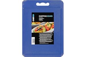 Chef Aid Tagliere grande in poliestere blu, superficie antiscivolo multiuso, facile da pulire e lavabile in lavastoviglie con manico, misura 40 x 30 cm, altri colori disponibili