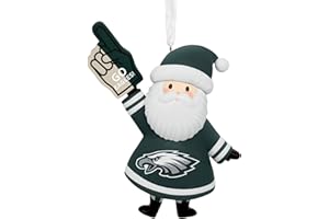 Hallmark NFL Philadelphia Eagles Santa Fan Christmas Ornament, Gifts for Sports Fans