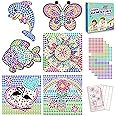 6 Sheets Suncatcher Kits for Kids Ages 6 7 8 9 10, DIY Diamond Painting Kit Butterfly Sunflower Dolphin for Girls Ages 6+, 5D Gem Diamond Window Art Craft Kits for Boys for Christmas Home Decor