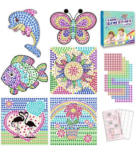 Bingcute Diamond Art Painting Suncatchers, 4 Pcs Sun...