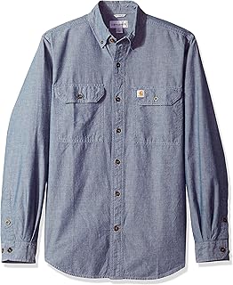 carhartt denim long sleeve shirt