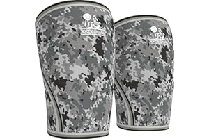 Nordic Lifting Ginocchiere in neoprene per uomini e donne e per crossfit, protettive, recupero, ciclismo, artrosi, riabilitazione, e altro ancora (1 paio, Grigio mimetico, L)