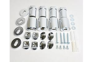 companyblue Chrome Heated Towel Rail Bracket Radiator Brackets Flat or Curved