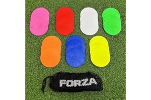 FORZA Lot de 20 mini marqueurs à disque plat | Mini marqueurs pour sessions d'entraînement de football | Marqueurs colorés pour le sport et les jeux de plein air | Équipement d'entraînement d'agilité