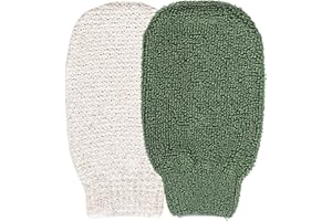 BIENENWAGNER 2 Stück Massagehandschuh Gesichtspllegehandschuh für Gesich und Körperpflege Peelinghanschuh Made in Germany