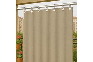 Byour3 - Toldos Exteriores Impermeables con Ojales Metálicos Anti-Moho - Cortinas Laterales Opacas Gazebo Toldo Lona Solar Parasol Balcón Terraza Jardin Pergola (Beige, L.300x290H)