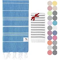 Dalga Turkish Peshtemal Towel – Navy, 100% Organic Cotton, Lightweight & Ultra-Absorbent For Beach, Bath, Travel - View #14