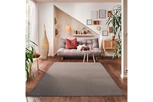 ‎CARPETTEX TEPPICH Carpettex Teppich Wohnzimmer Kurzflor Teppich Modern Einfarbig Design 160 x 230 cm Teppich Mokka - Küchenteppich Waschbar Extra Weich Flauschig - Teppich Schlafzimmer Kinderzimmer Esszimmer Flur