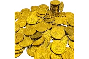 CARPETA® - 32 Piraten Gold - Münzen ┃ Gold-Taler ┃ Piraten Schatz ┃ Piraten Party ┃ Seeräuber ┃ Schatzsuche ┃ Kindergeburtstag