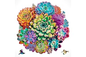 Joellfuner Puzzle de Madera para Adultos, 300 Piezas Puzzle de Madera de Animales, Rompecabezas de Madera para Adultos y Niños, Animales Puzzle con Caja de Regalo de Madera (33.5 * 35CM)