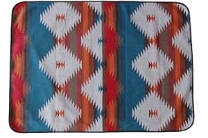 RUTH&BOAZ Outdoor Wool Blend Pet Blanket Ethnic Inka Pattern (M-Orange)
