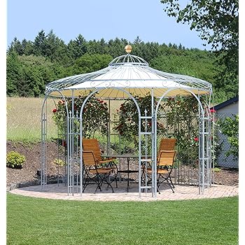 Amazon.de: KUHEIGA STABILER Pavillon Ø 340cm Metall Feuerverzinkt