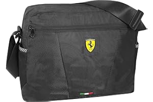 FERRARI Messanger, Bagagli-Borsa a Tracolla Unisex-Bambini, Nero, Taglia Unica