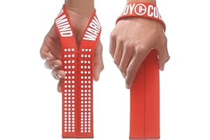 WARM BODY COLD MIND V1 Sangle Musculation pour l'Haltérophilie Olympique - [Évalué à 300 KG] - Sangle de Tirage pour Gym Fitness Crossfit, Lifting Straps, Poignet de Levage, Accessoires Homme Femme