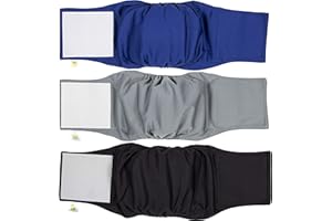 PET MAGASIN Pañales para Perro Cubre Panza Lavables [Juego de 3 Piezas] Pañales Reutilizables y amigables con el Medio Ambiente (Original, S)